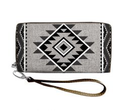 Clutch-portmonetkaEtno czarno-biały