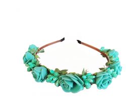 Headband Rose is small green