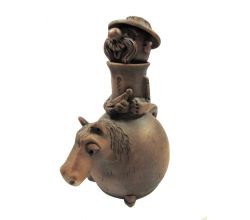 Глиняний глечик Козак на коні 