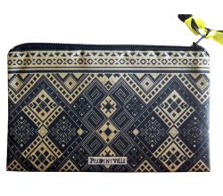 Косметичка Зелено-чорна вишиванка 