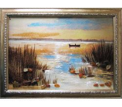 Картина з бурштину Очерет 