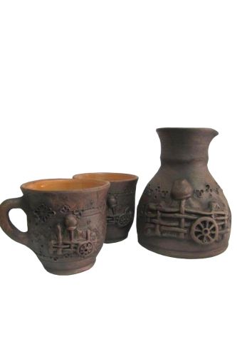 Турка + 2 чашки Узор СК skju0032