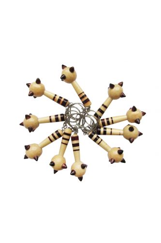 Keychain made of wood Mace