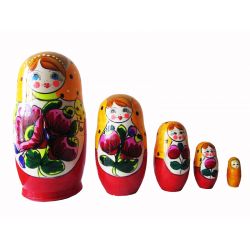 Matrioshka with flowers