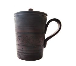 Глиняна чашка заварна Етно