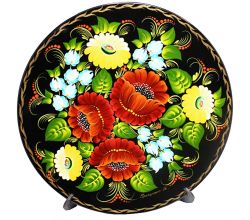 Блюдо кругле розписне Радість М5