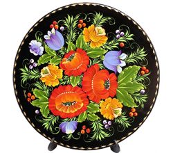 Блюдо кругле розписне Радість М3