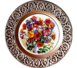 Wall Plate Vase of field flowers