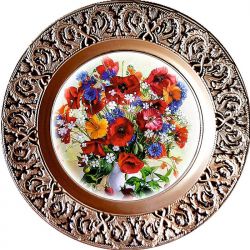 Тарілка підвісна Ваза з польовими квітами