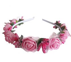 Hairband Small Rose pale pink