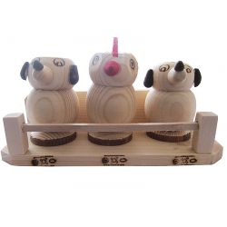 Набір для спецій 3 тваринки (дерево)