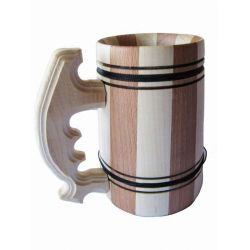 Кухоль пивний великий дерев'яний