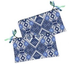 Cosmetic purse Blue motif