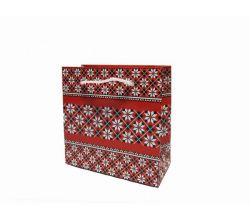 Подарунковий пакет Червона вишивка 165*165 (упаковка)