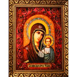 Ікона з бурштину Казанська Богородиця jan0020