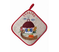 Прихватка Квадрат Хата з гарбузом