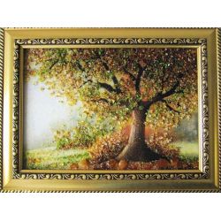 Картина з бурштину Дерево 