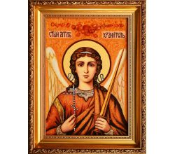 Ікона з бурштину Ангел-Хранитель