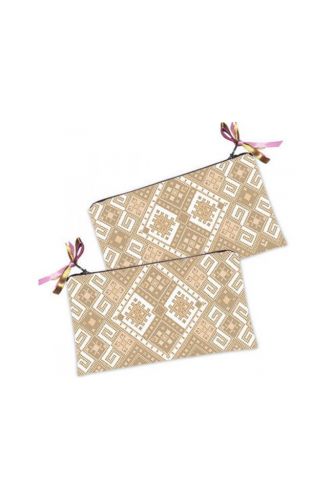 Kosmetyczka Beżowy haft