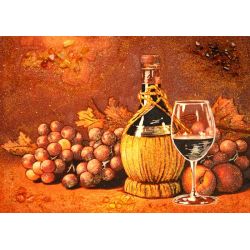 Картина з бурштину Вино