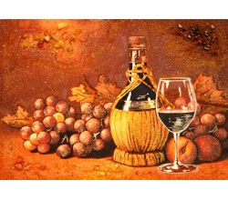 Картина з бурштину Вино