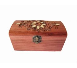 Шкатулка середня прямокутна ручної роботи Квітка життя