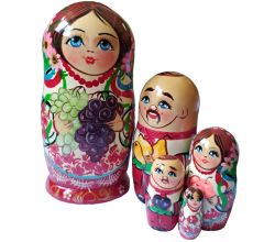 Матрьошка Українська сім'я 5 140мм 