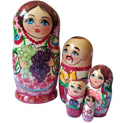 Matrioshka Ukrainian family 5 140 mm