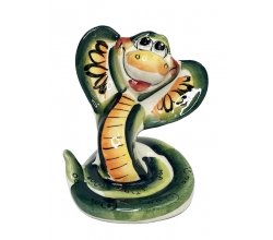 Статуетка Змія Клара зелена