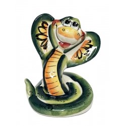 Статуетка Змія Клара зелена