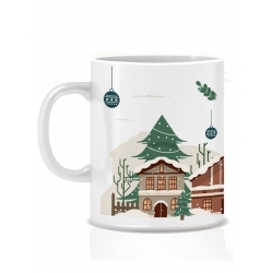 Керамічна новорічна чашка Новий рік у місті 280 мл