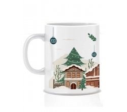 Керамічна новорічна чашка Новий рік у місті 280 мл