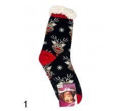Теплі шкарпетки на овечій вовні Новорічні