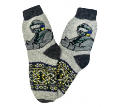 Шкарпетки шерстяні патріотичні чоловічі Захисник