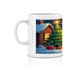 Керамическая новогодняя чашка Уют