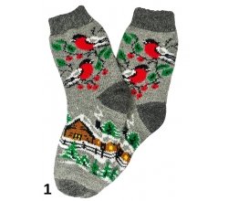 Шерстяні шкарпетки Снігур (жіночі)