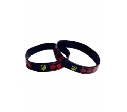 Браслет силіконовий Вишиванка чорний