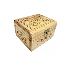 Rectangular carved box with lock №1