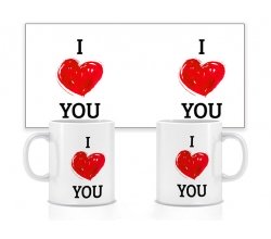 Керамічна чашка I love you №1 330 мл