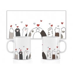 Ceramic cup Hearts 330 ml