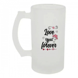 Бокал для пива стеклянный Love tou forever №2 500 мл