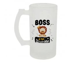 Келих для пива скляний Boss №1 500 мл