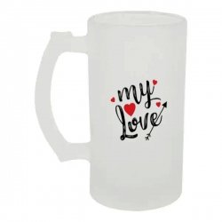 Beer glass glass My Love 500 ml