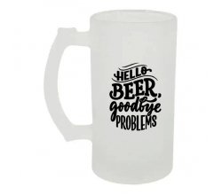 Келих для пива скляний Hello beer 500 мл