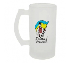 Келих для пива скляний Слава Україні №1 500 мл