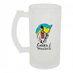 Келих для пива скляний Слава Україні №1 500 мл