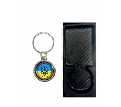 Брелок в подарунковій упаковці Україна чорний узор