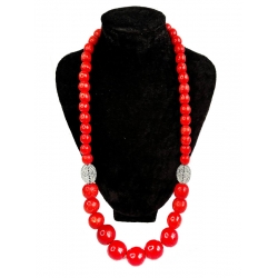 Намисто червоне з вставками Українське