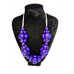 Намисто закручене фіолетове