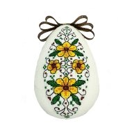 Писанка вишита Квіти велика (в асортименті)